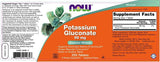 Potassium Gluconate - 250 Tablets - Nutra Best Europe