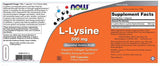 L-Lysine 500 mg - 250 capsules - Nutra Best Europe