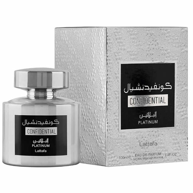 LATTAFA CONFIDENTIAL PLATINUM EDP SPRAY 100 ML - Nutra Best Europe
