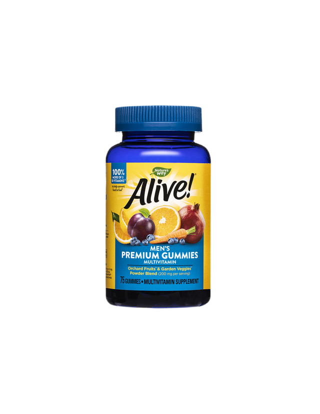 Alive! Men's Gummy Vitamins - 75 Chewable Tablets - Nutra Best Europe