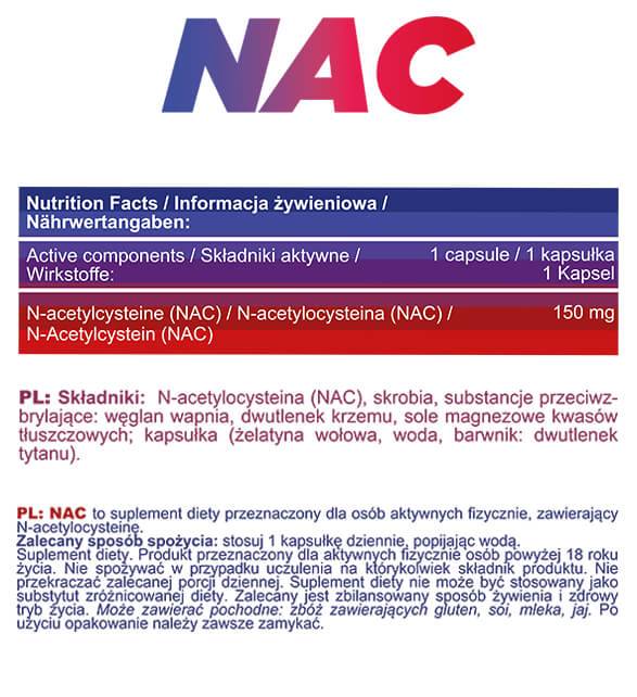 NAC | N-Acetyl Cysteine 150 mg 90 capsules - Nutra Best Europe