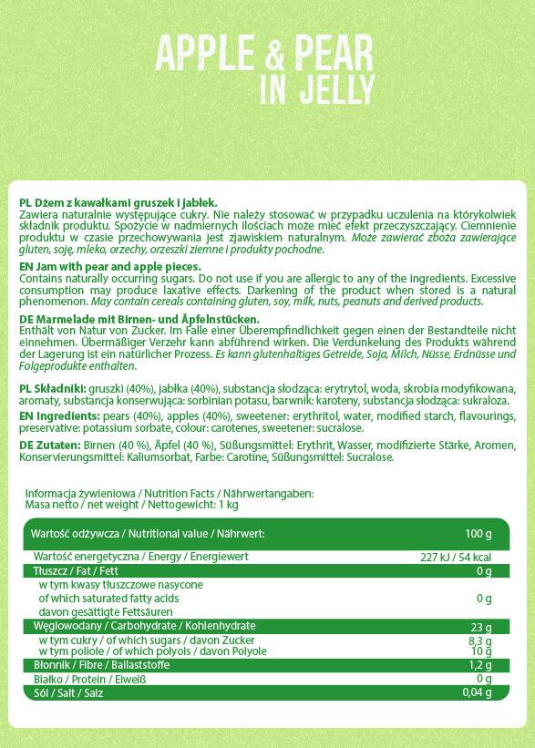 Frulove in Jelly | Apple & Pear - 1000 grams - Nutra Best Europe