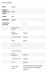 Creatine Flavored - 0.500 kg - Nutra Best Europe
