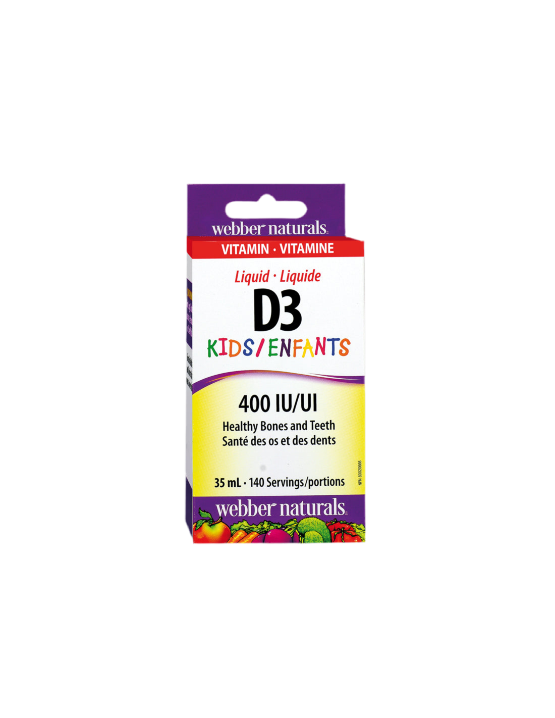 Vitamin D3 Kids/ Vitamin D3 for children 400 IU x 35 ml/ 140 doses - Nutra Best Europe