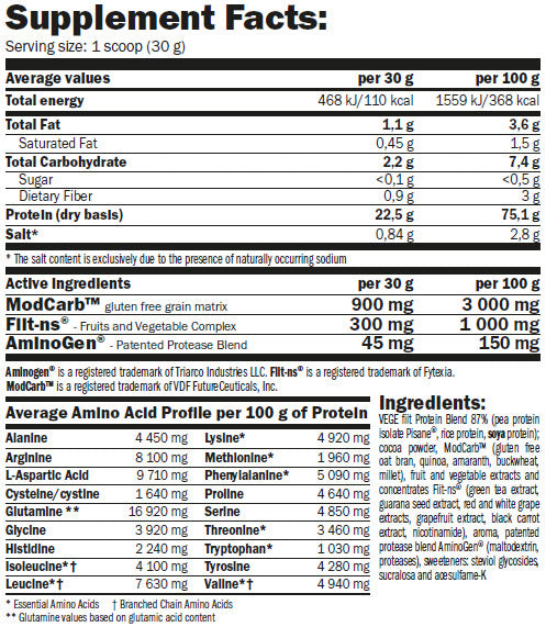 VEGEfiit PROTEIN 0.720 kg - Nutra Best Europe