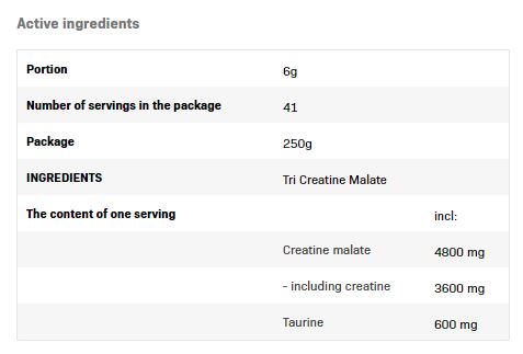 Tri Creatine Malate Powder - 0.250 kg - Nutra Best Europe