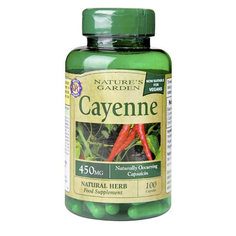 Hot cayenne pepper (Cayenne) 450mg 100 capsules HOLLAND & BARRETT - Nutra Best Europe