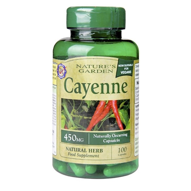 Hot cayenne pepper (Cayenne) 450mg 100 capsules HOLLAND & BARRETT - Nutra Best Europe