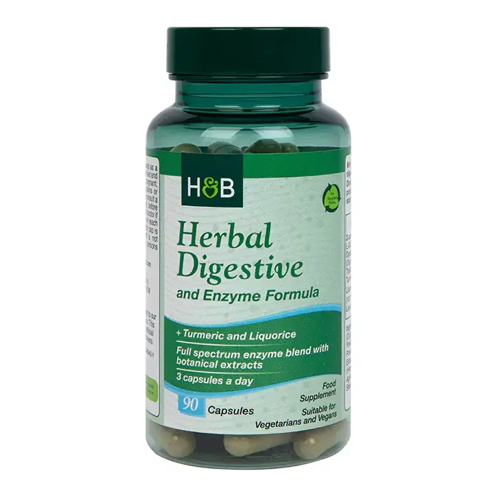 Herbal Digestive and Enzyme Formula 90 capsules HOLLAND & BARRETT - Nutra Best Europe