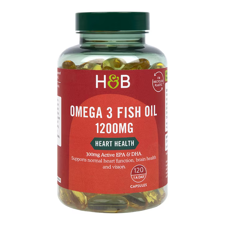 Omega-3 concentrated fish oil (Omega 3 Fish Oil) 1200mg 120 capsules HOLLAND & BARRETT - Nutra Best Europe