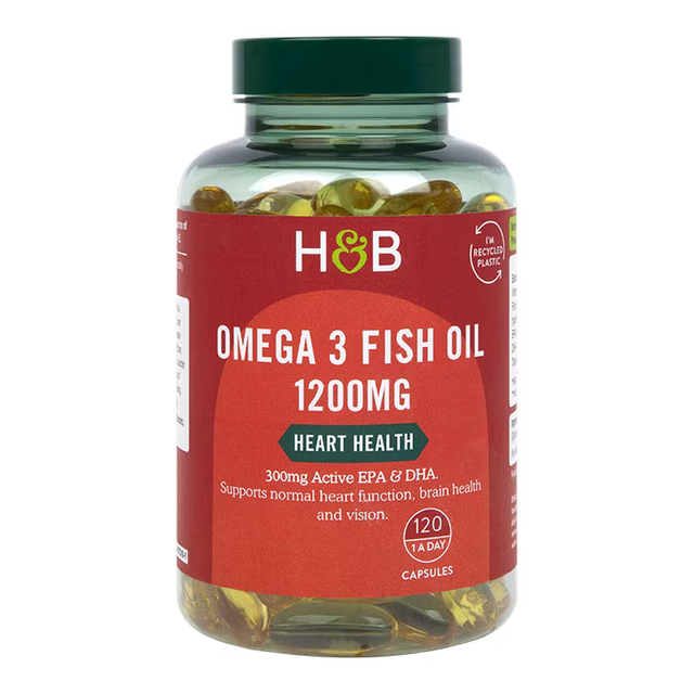 Omega-3 concentrated fish oil (Omega 3 Fish Oil) 1200mg 120 capsules HOLLAND & BARRETT - Nutra Best Europe
