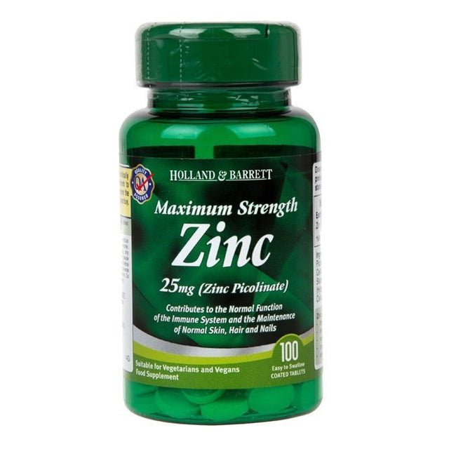 Zinc Picolinate 25 mg / Maximum Strength / 100 Tabs - 0 - Nutra Best Europe