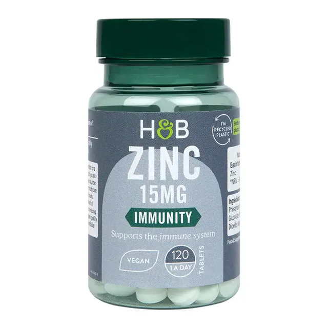 Zinc (ZInc) 15mg 120 vegan tablets HOLLAND & BARRETT - Nutra Best Europe