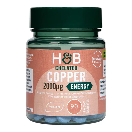 Chelated Copper 2 mg - 90 Tablets - Nutra Best Europe