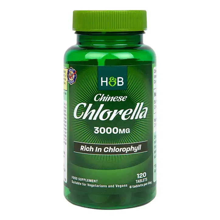 Chlorella 500 mg / Organic Chinese - 120 Tablets - Nutra Best Europe