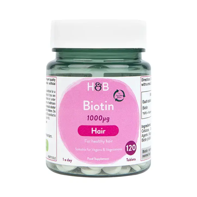 Biotin 1000 mcg - 120 Tablets - Nutra Best Europe