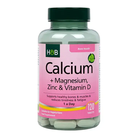 Calcium, Magnesium, Zinc & Vitamin D (Calcium, Magnesium, Zinc & Vitamin D) 120 tablets HOLLAND & BARRETT - Nutra Best Europe