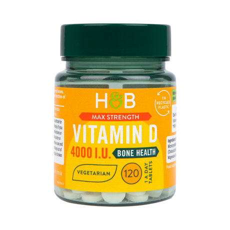 Vitamin D (Vitamin D 4000 IU) 100mcg 120 tablets HOLLAND & BARRETT - Nutra Best Europe