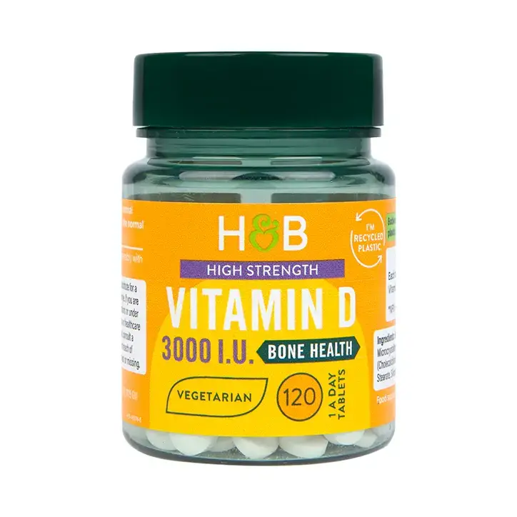 Vitamin D (Vitamin D 3000 IU) 75mcg 120 tablets HOLLAND & BARRETT - Nutra Best Europe