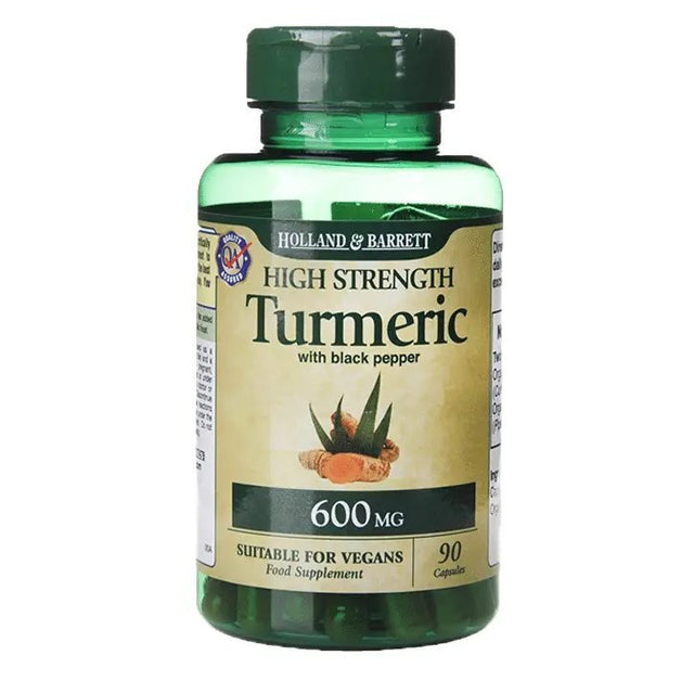 High Strength Turmeric 600mg | With Black Pepper - 90 capsules - Nutra Best Europe