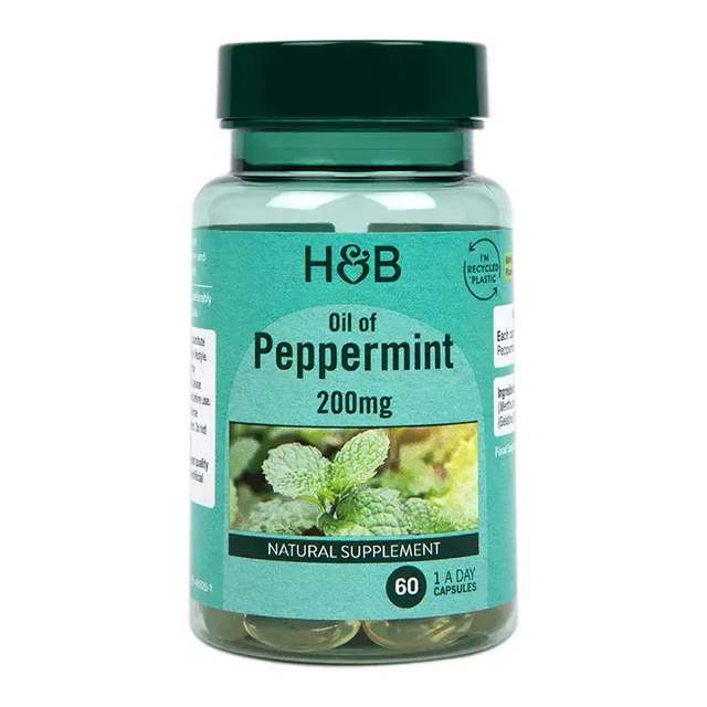 Oil of Peppermint 200 mg - 60 capsules - Nutra Best Europe