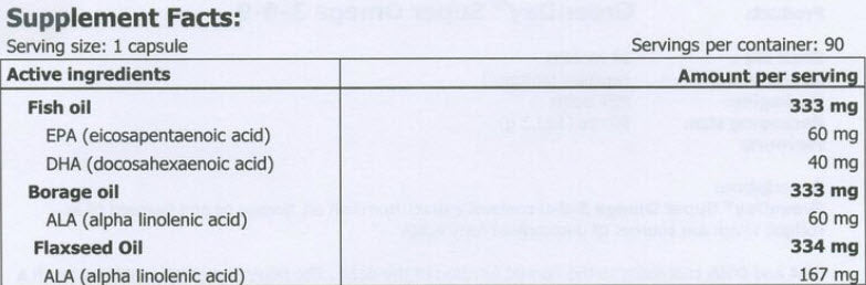 GreenDay Super Omega 3-6-9 / 90 Soft. - Nutra Best Europe