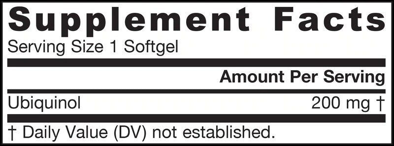 Ubiquinol QH-Absorb 200 mg - 30 Gel capsules - Nutra Best Europe