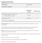 PQQ 40mg Extra Strength | with Alpha Lipoic Acid 200 mg - 50 capsules - Nutra Best Europe