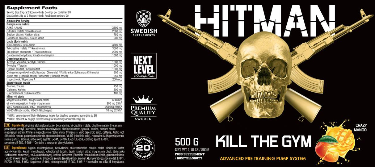 HITMAN - Kill the Gym 500 grams - Nutra Best Europe