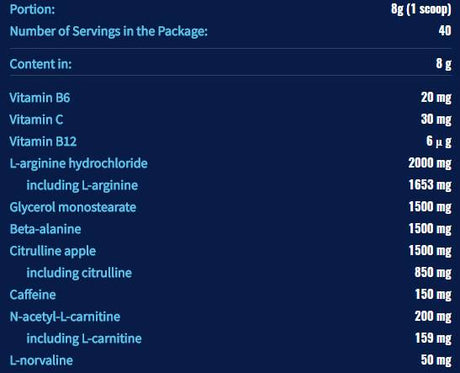 VASO PAK [320 grams, 40 servings] - Nutra Best Europe