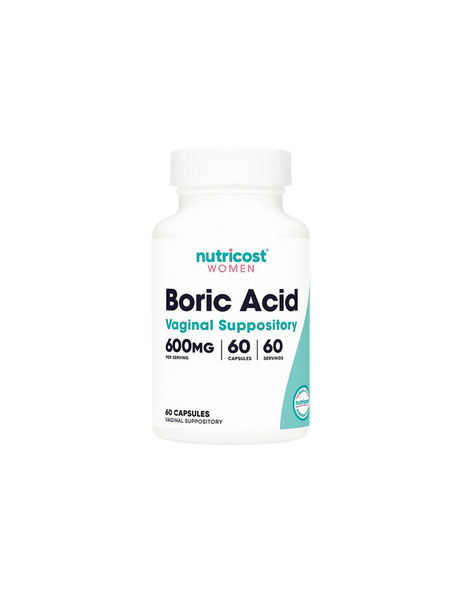 Vaginal infections - Boric acid (Boric Acid), 600 mg x 60 vaginal capsules - Nutra Best Europe