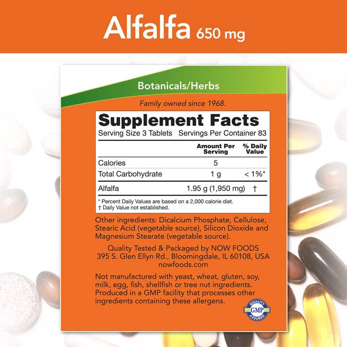 Alfalfa 650 mg - 500 Tablets - Nutra Best Europe