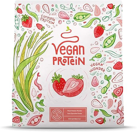 Vegan Protein (Strawberry) - 600 g - Nutra Best Europe