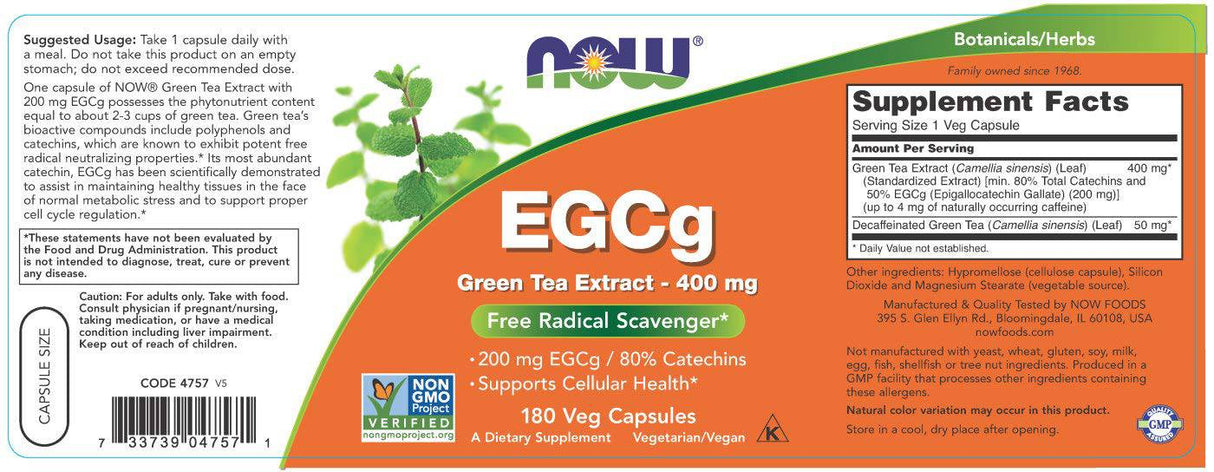 EGCG / Green Tea Extract 400 mg - 90 capsules - Nutra Best Europe