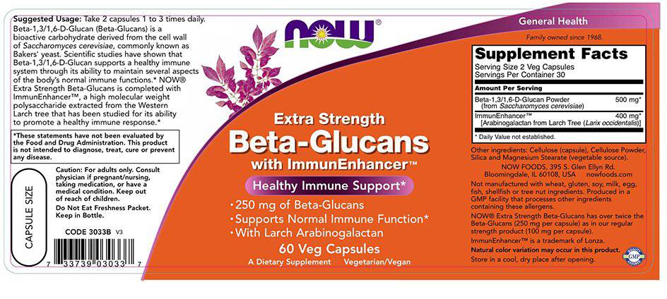Beta 1,3/1,6 Glucan 250 mg - 60 capsules - Nutra Best Europe