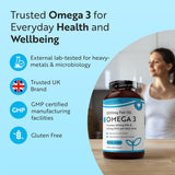 Omega-3 2000 mg /EPA 660 mg, DHA 440 mg/ Tiszta halolaj /240 kapszula, 120 adag/ <tc>Nutravita</tc>