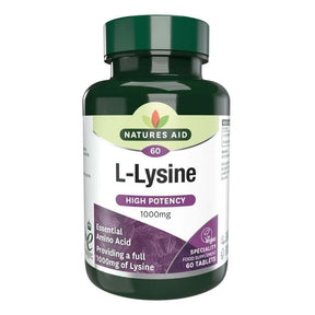 L-Lysine 1000mg 60 tablets NaturesAid - Nutra Best Europe