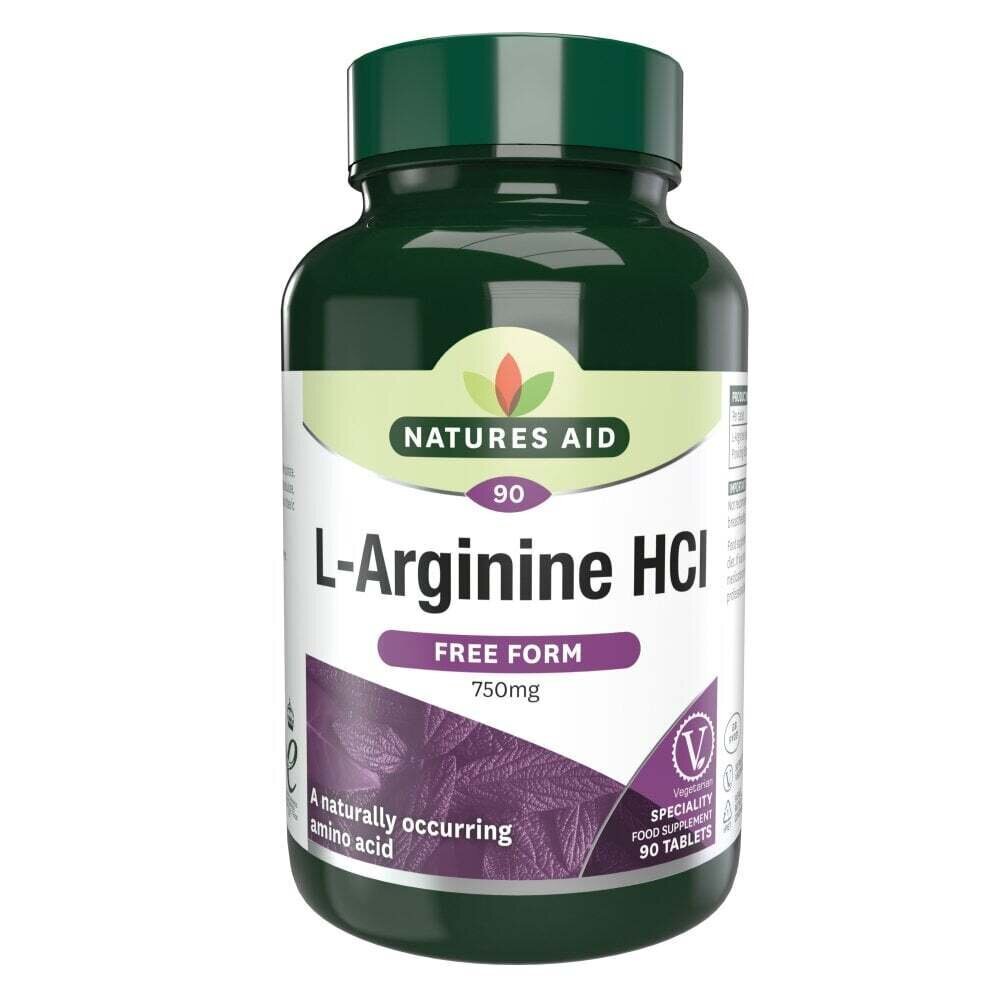 L-Arginine (L-Arginine HCI) 750mg 90 tablets NaturesAid - Nutra Best Europe