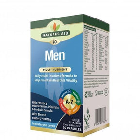 Men's Multi-Vitamins & Minerals 30 capsules NaturesAid - Nutra Best Europe