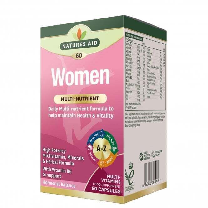 Women's Multi-Vitamins & Minerals 60 capsules NaturesAid - Nutra Best Europe