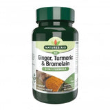 Ginger, Turmeric & Bromelain 60 tablets NaturesAid - Nutra Best Europe