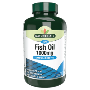 Omega 3 Fish Oil (Omega 3 Fish Oil) 1000mg 180 soft capsules NaturesAid - Nutra Best Europe
