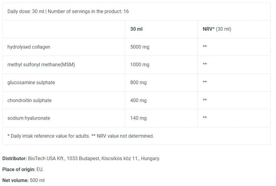 Arthro Forte Liquid / 500 ml - Nutra Best Europe