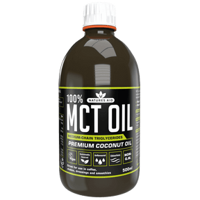 Medium Chain Triglycerides from Coconut Oil (100% MCT Oil) 500ml NaturesAid - Nutra Best Europe