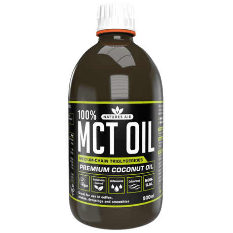 Medium Chain Triglycerides from Coconut Oil (100% MCT Oil) 500ml NaturesAid - Nutra Best Europe