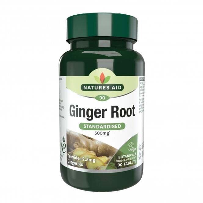 Ginger Root 500mg 90 tablets NaturesAid - Nutra Best Europe