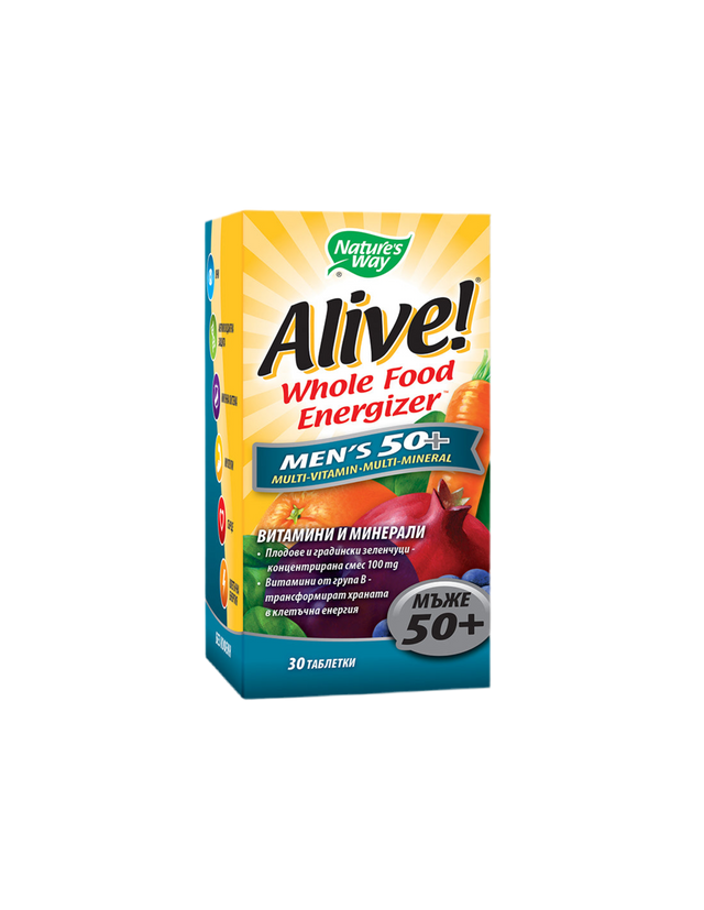 Alive Men's 50+ Multivitamins for men 50+, 30 tablets Nature's Way - Nutra Best Europe