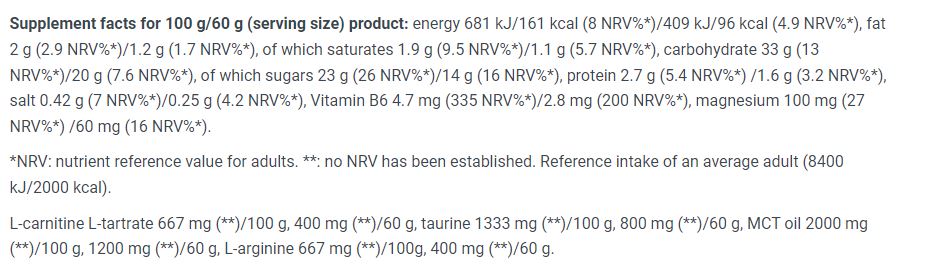 Energy Gel PRO / 24 x 60 g - Nutra Best Europe