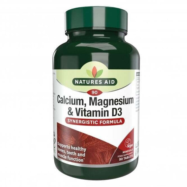 Calcium, Magnesium and Vitamin D3 (Calcium, Magnesium + Vitamin D3) 90 tablets NaturesAid - Nutra Best Europe