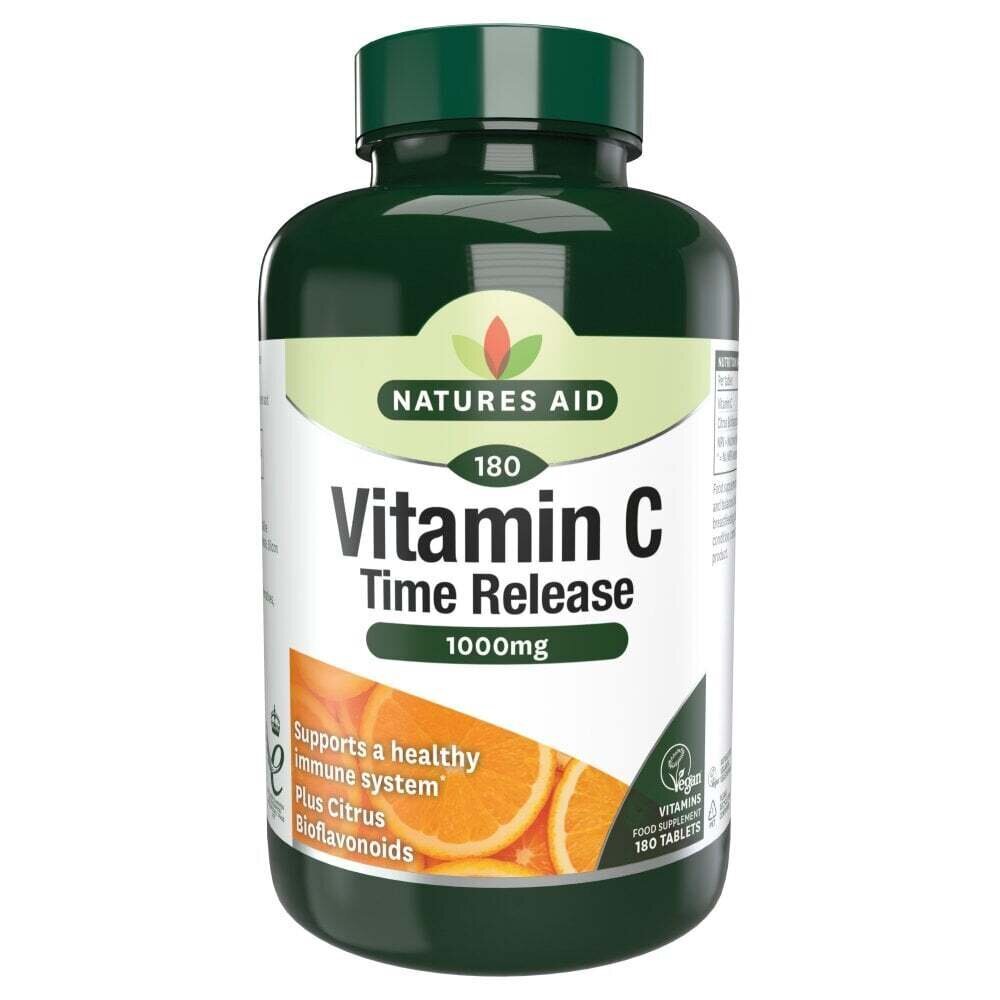 Vitamin C with extended release (Vitamin C Time Release) 1000mg 90 tablets NaturesAid - Nutra Best Europe
